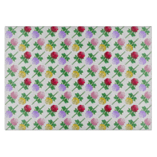Farbige Rosen in einem schönen Muster Schneidebrett