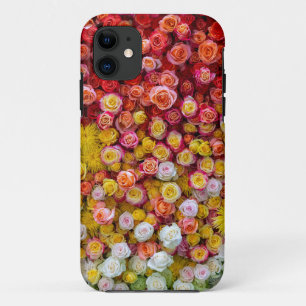 Farbige Rosen und Chrysanthemen Blumenverlauf Case-Mate iPhone Hülle