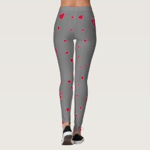 Farbige rote Herz-Leggings für den Hintergrund anp Leggings