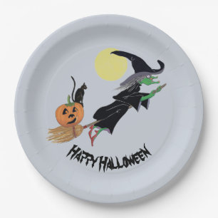 Farbige Rotzopaplatte für das Halloween-Party Pappteller