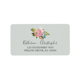 Farbige RSVP-Adressenmarken für Blumenzehen Adressaufkleber