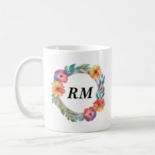 Farbige runde Blume Kaffeetasse