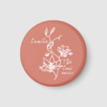 Farbige rustikale I Do Crew Bridesmaid Brautparty Magnet<br><div class="desc">Botanische Blüte gegen rustikal verbrannte Orange ist ein hervorragendes Brautjungmittel für Ihr Brautparty. Einfache Anpassung mit Namen und Veranstaltungsdatum der Wahl. Geschenke Sake für den Junggeselinnen-Abschied,  Brautparty,  Trauzeugin,  und mehr.</div>