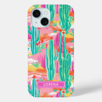 Farbige Saguaro-Kakteen personalisiert