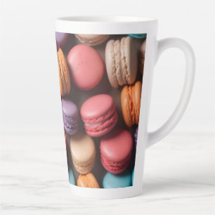 Farbige Sandwich-Kekse Milchtasse