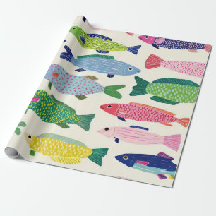 Farbige Sardinen Nahtloses Muster (1) Geschenkpapier