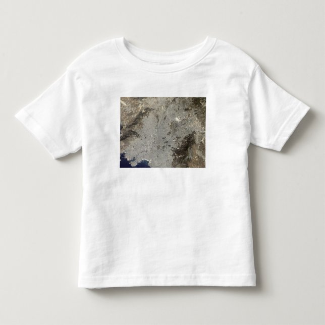 Farbige Satellitenansicht des zentralen Athen Kleinkind T-shirt (Vorderseite)