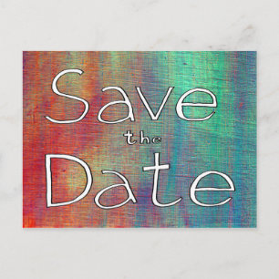 Farbige Save the Date Postkarte (individuell einst
