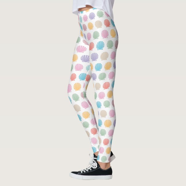 Farbige Scallop Clam Seashell Leggings (Links)