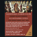 Farbige Schachbrett, Schachklubwerbung Flyer<br><div class="desc">Anstrichene Schachbrett,  Schachklubwerber-Flyer beim Business Card Store.</div>