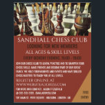 Farbige Schachbrett, Schachklubwerbung Flyer<br><div class="desc">Anstrichene Schachbrett,  Schachklubwerber-Flyer beim Business Card Store.</div>