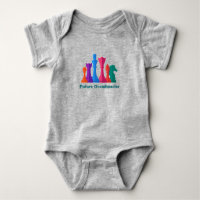 Farbige Schachfiguren Design Baby Bodysuit