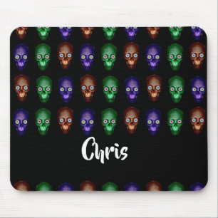 Farbige Schädelköpfe Mousepad