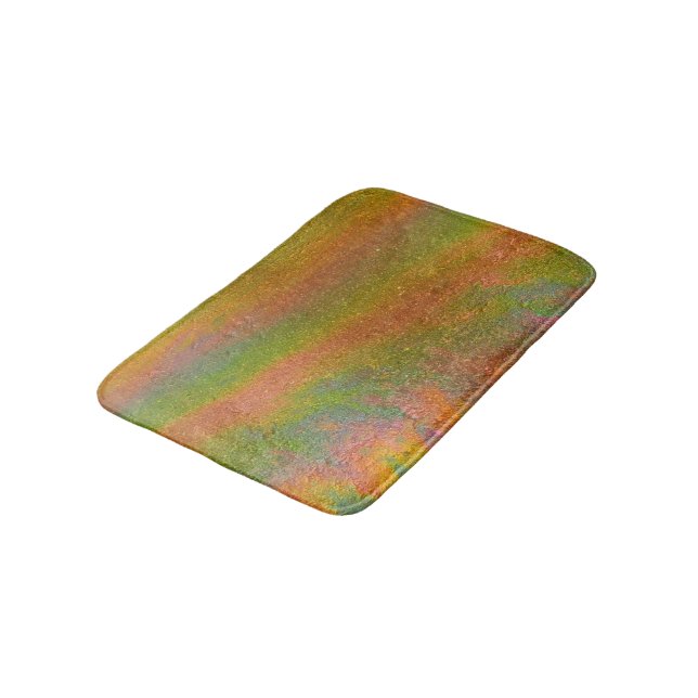 Farbige schillernde Regenbogen-Ölschicht Badematte (Schrägansicht)