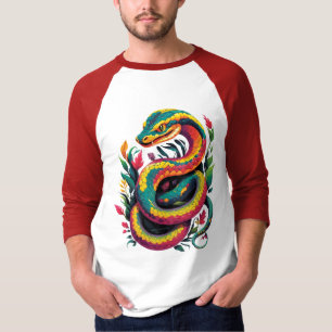 Farbige Schlange T-Shirt