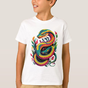Farbige Schlange T-Shirt