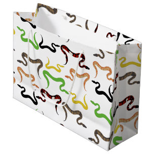 Farbige Schlangen Python Reptile Muster Große Geschenktüte