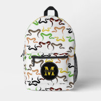 Farbige Schlangen Python Reptile Muster Monogram