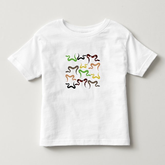 Farbige Schlangen Reptilienmuster Kleinkind T-shirt (Vorderseite)