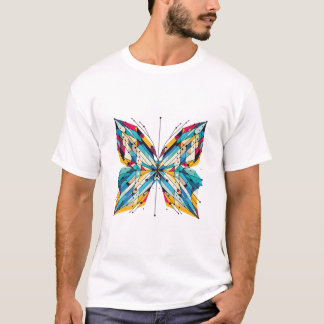 Farbige Schmetterling-Abstraktkunst-T-Shirt T-Shirt