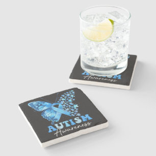 Farbige Schmetterling-Puzzle Steinuntersetzer