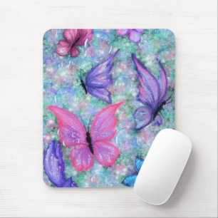 Farbige Schmetterlinge Fliegen - Freude Mousepad