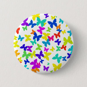 Farbige Schmetterlingstaste Button