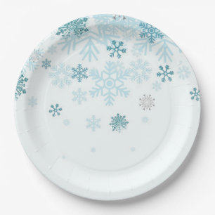 Farbige Schneeseen Pappteller