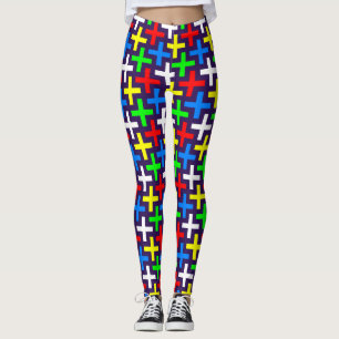 Farbige Schnittmuster Leggings