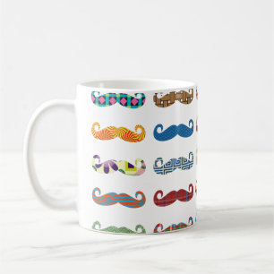 Farbige Schnurrbärte Kaffeetasse