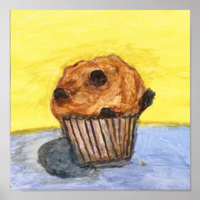 Farbige Schokolade Chip Muffin Canvas Print Poster (Vorne)