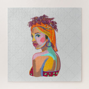 Farbige schöne Mädchen Kunst abstraktes Design