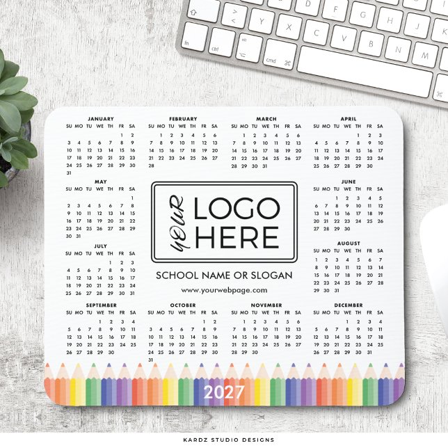 Farbige Schul-Logo 2027 Kalender-Mauspad Mousepad (Von Creator hochgeladen)