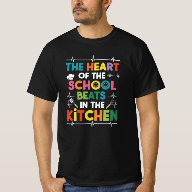 Farbige Schulkoch- und Chef-Design T-Shirt (Vorderseite)