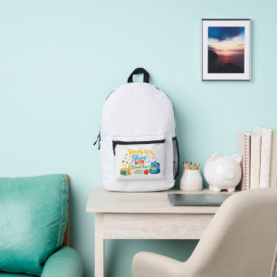 Farbige Schultasche für Kinder zum Zurück zur Schu Bedruckter Rucksack