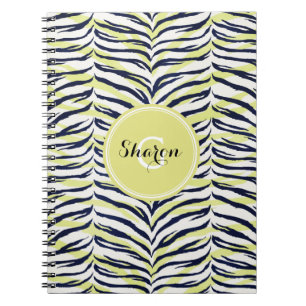 Farbige, schwarz-gelbe Zebra-Aufschrift Notizblock
