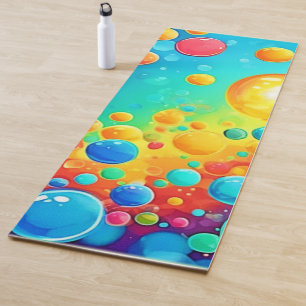 Farbige schwebende Kunst aus Blasen Yogamatte