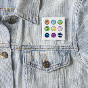 Farbige Seidenflaschen Button