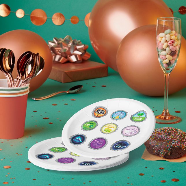 Farbige Seidenflaschen Pappteller (Von Creator hochgeladen)