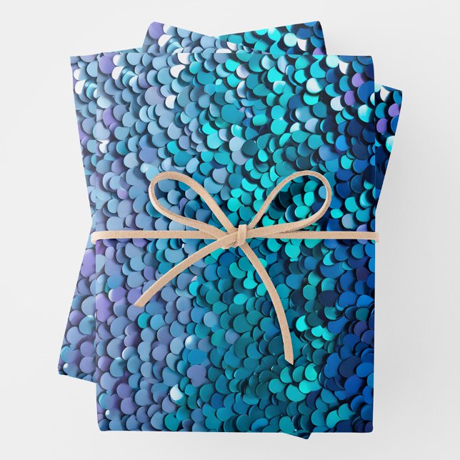 Farbige Sequin Art Wrapping Paper Sheets Geschenkpapier Set (Von Creator hochgeladen)