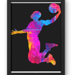 Farbige Silhouette des Basketballspielers Hoodie