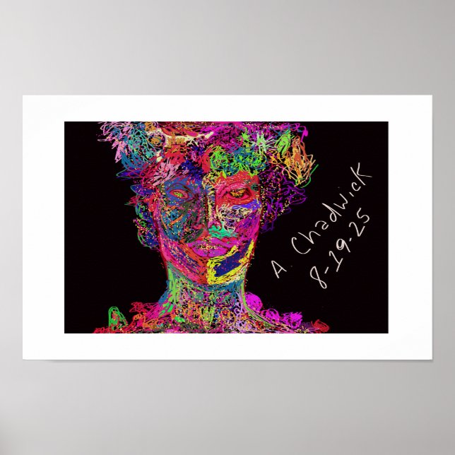 Farbige Silhouette Poster drucken (Vorne)