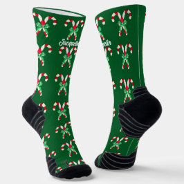 Farbige Socken aus Rot und Weiß