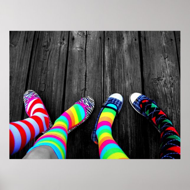 Farbige Socken Poster (Vorne)