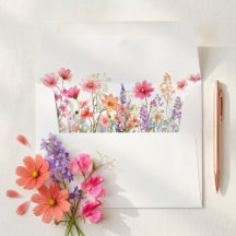 Farbige Sommer-Boho-Wildblumen-Hochzeitstüte