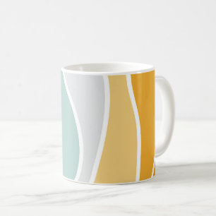 Farbige Sommer-Retro-Wellen Kaffeetasse