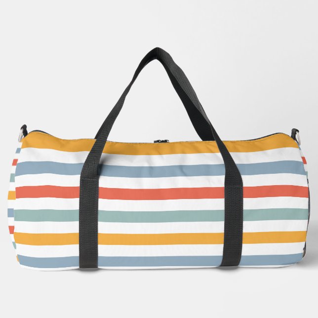 Farbige Sommer-Surf-Ästhetik Horizontale Linien Bo Duffle Bag (Vorderseite)