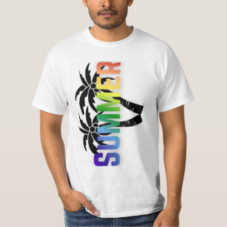 Farbige Sommer-Vibes T-Shirt | vertikale Typografi