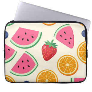 Farbige Sommerfrüchte Wassermelone Orange Laptopschutzhülle