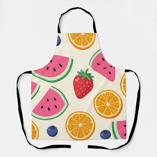 Farbige Sommerfrüchte Wassermelone Orange Schürze (Vorderseite)